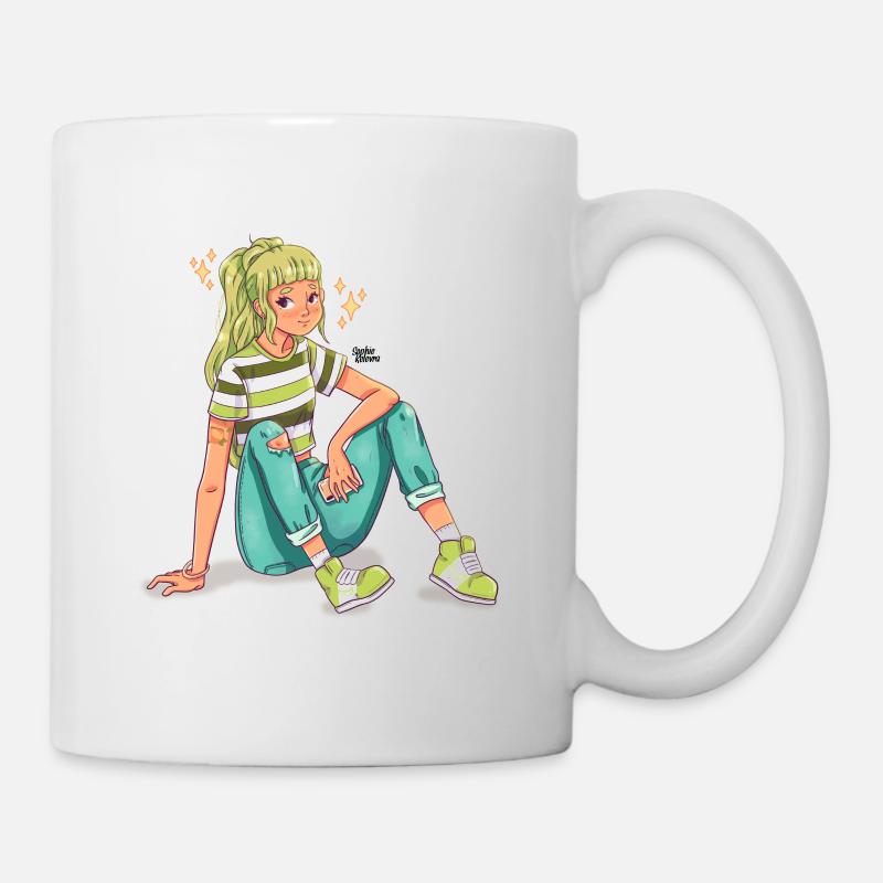 Green Girl - Tasse - Weiß