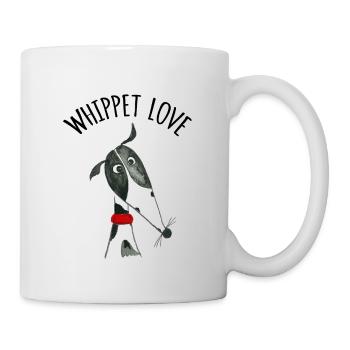 Whippet Love black and white - Tasse - Weiß - Rechts