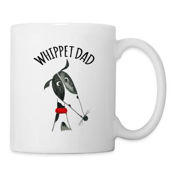 Whippet Dad black and white - Mug blanc - blanc - Droite