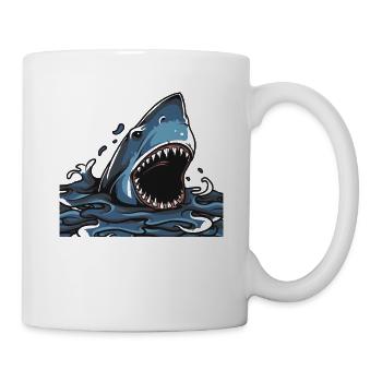 Idée cadeau grand requin blanc - Mug blanc - blanc - Droite