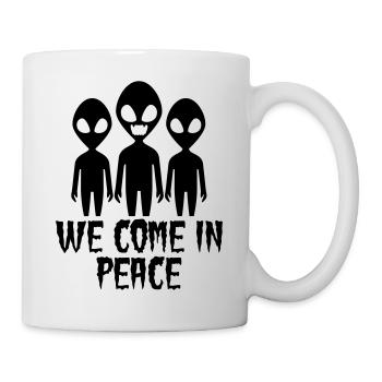 we_come_in_peace__f1 - Mug - white - Right