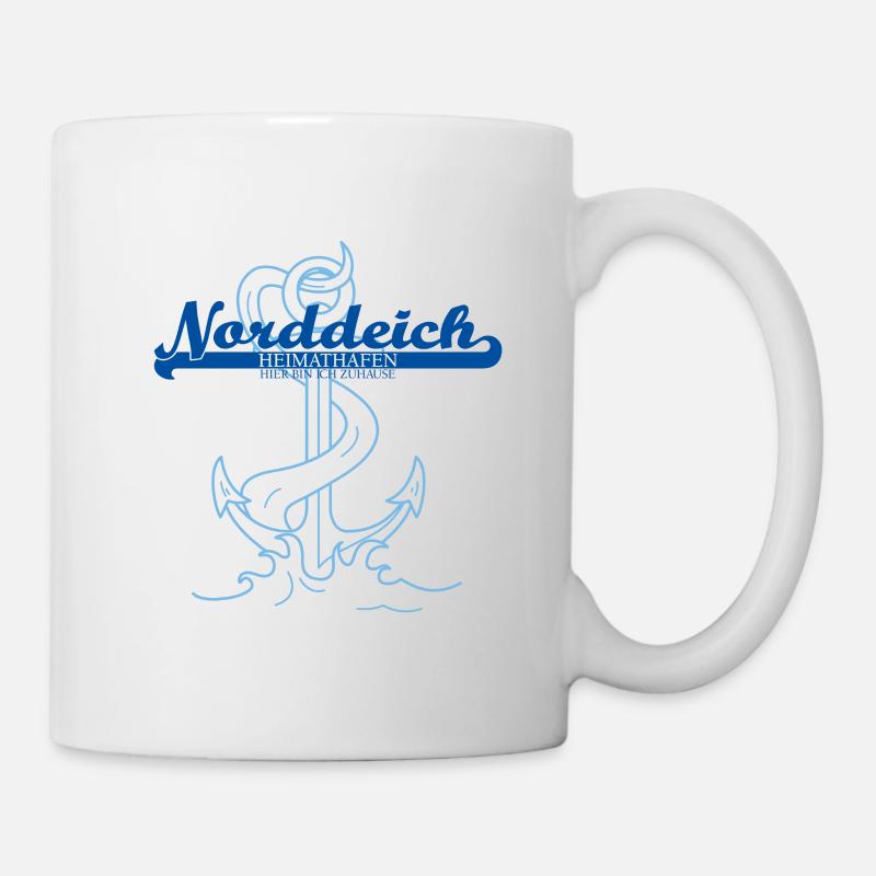 Heimathafen Norddeich - Tasse - Weiß