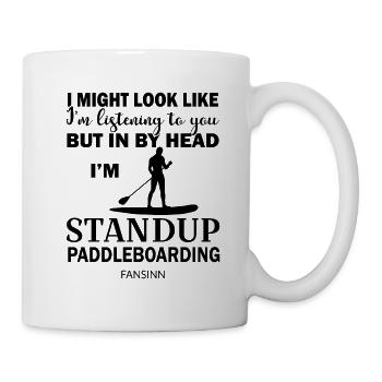 SUP Stand Up Paddling Gift Sport Board Water - Mug - white - Right
