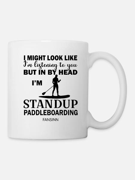 SUP Stand Up Paddling Gift Sport Board Water - Mug - white