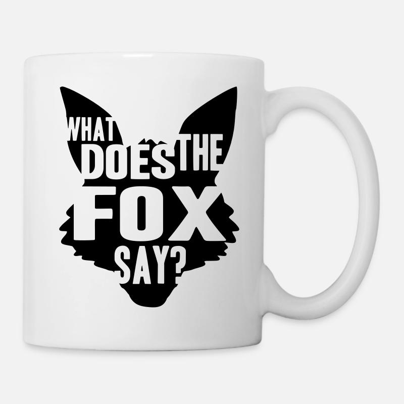 What Does The Fox Say Logo Design - Tasse - Weiß