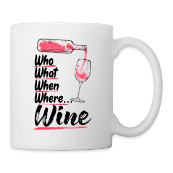 Wine funny wine glass wine wine bottle red wine - Mug - white - Right