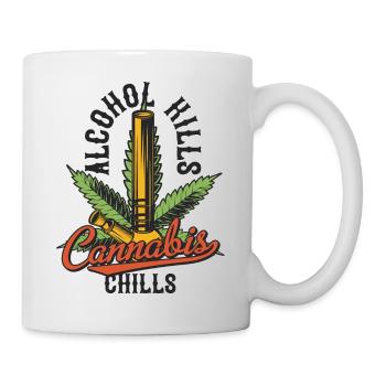 CANNABIS CHILLS - Tasse - Weiß - Rechts