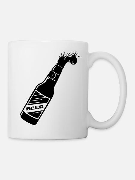 Beer bottle - Tasse - Weiß
