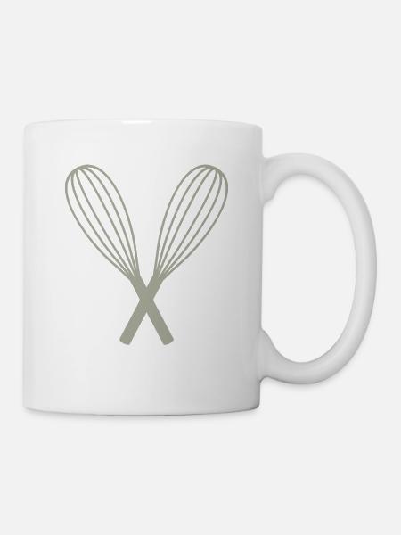 Schneebesen Koch Geschenkidee - Tasse - Weiß