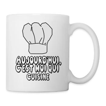 je_suis_en_cuisine,message,citations - Mug blanc - blanc - Droite