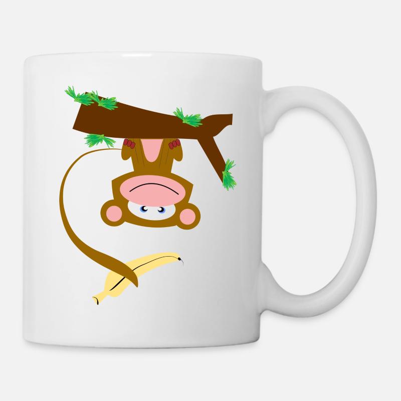 Affe Banane Lustig - Tasse - Weiß