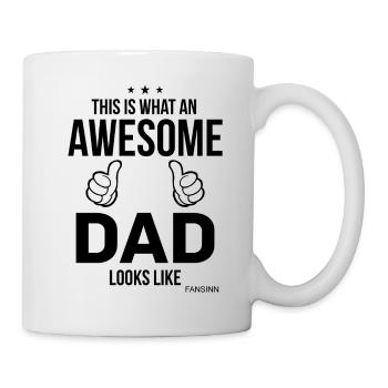 Papa Papi Familie Liebe Mann Geschenk Vatertag - Tasse - Weiß - Rechts