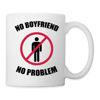 no_boyfriend_no_problem - Mug blanc - blanc - Droite
