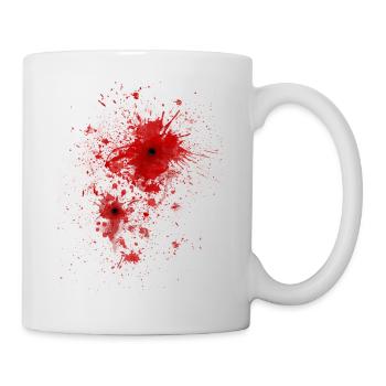 Blood spatter / bullet wound - Costume - Mug - white - Right