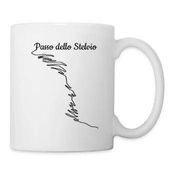 Motorrad und Radsport Passo dello Stelvio Bike - Tasse - Weiß - Rechts