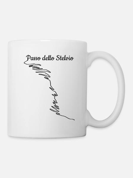 Moto et cyclisme Passo dello Stelvio Bike - Mug blanc - blanc