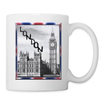 London Big Ben Union Jack - Tasse - Weiß - Rechts