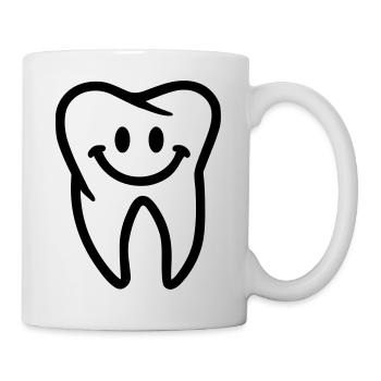 Zahn - Tasse - Weiß - Rechts