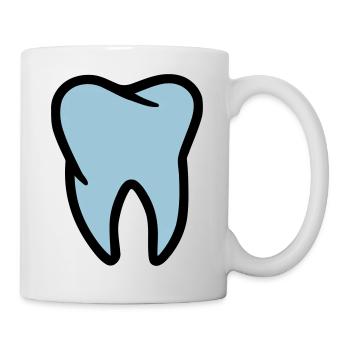 Zahn - Tasse - Weiß - Rechts