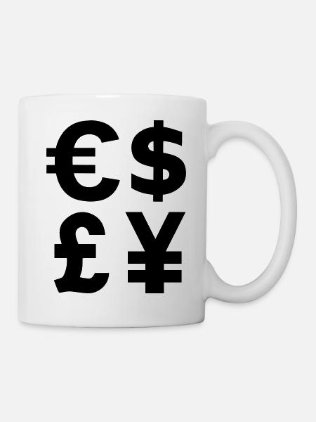Geld - Tasse - Weiß