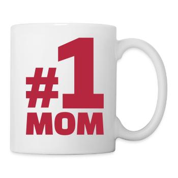 No. 1 Mom - Tasse - Weiß - Rechts