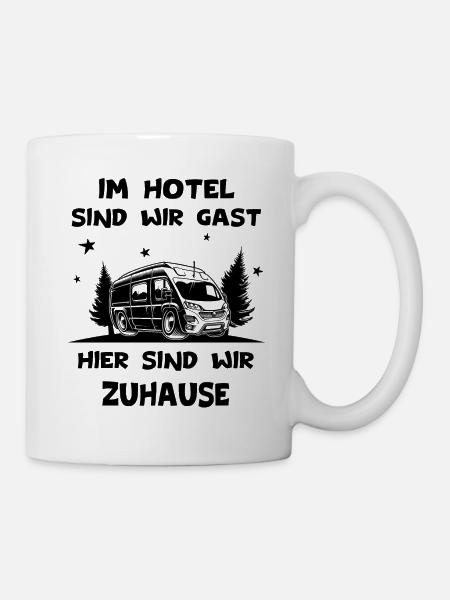 Camping Kastenwagen Shirt - Tasse - Weiß