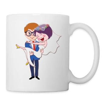 Hochzeit Ehepaar Heirat - Tasse - Weiß - Rechts