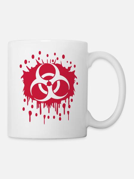 Biohazard Blut Graffiti - Tasse - Weiß