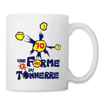 70 ans une forme du tonnerre anniversaire - Mug blanc - blanc - Droite