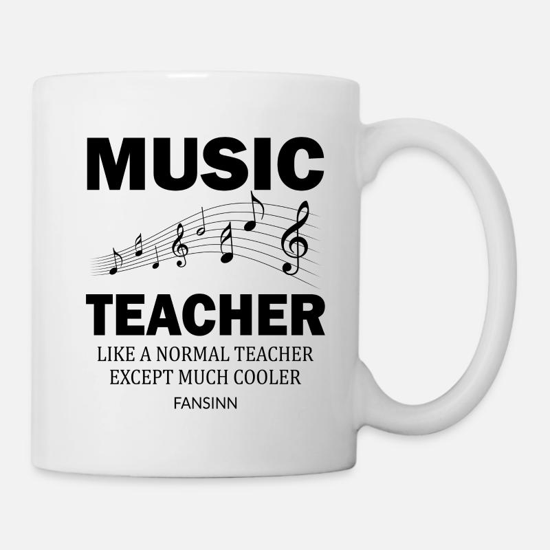 Musiklehrer Schule Spaß Singen Instrument Geschenk - Tasse - Weiß