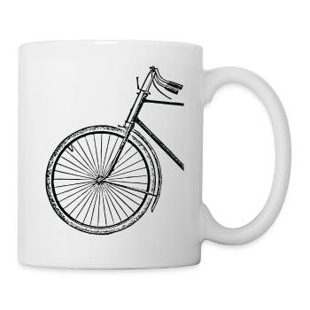 Fahrrad Rennrad Mountainbike Damen Geschenk Idee - Tasse - Weiß - Rechts