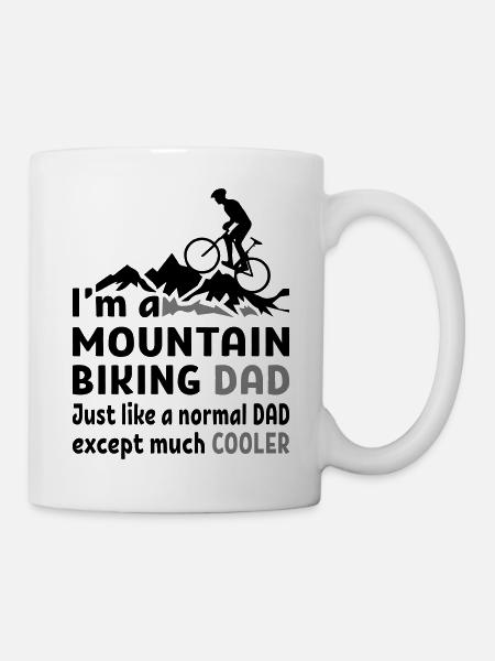 Mountain Biking Dad - Tasse - Weiß