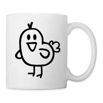 Oiseau - Mug blanc - blanc - Droite