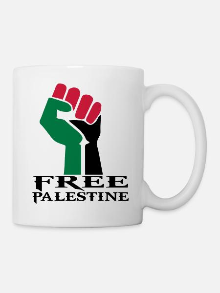 Zeichnen der palästinensischen Symbolflagge Paläst - Tasse - Weiß