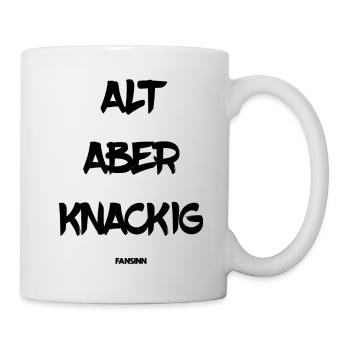 ALT ABER KNACKIG Rentner Oma Opa Geschenk - Tasse - Weiß - Rechts