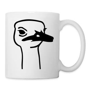 Autruche - Mug blanc - blanc - Droite