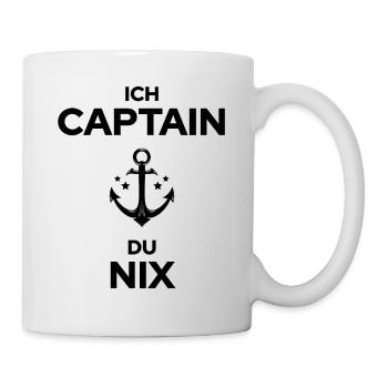 ich captain du nix - kapitän - Tasse - Weiß - Rechts