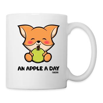 Apple fox sweet child organic healthy vitamins gift - Mug - white - Right