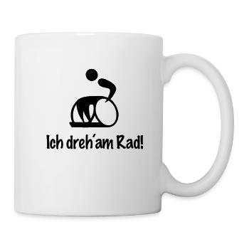 Ich dreh am Rad - Tasse - Weiß - Rechts