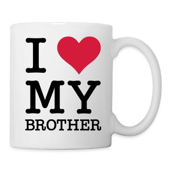 I Love My Brother - Tasse - Weiß - Rechts