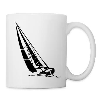 segelboot - Tasse - Weiß - Rechts