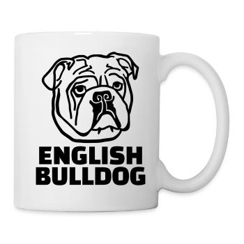 Bulldogge - Tasse - Weiß - Rechts