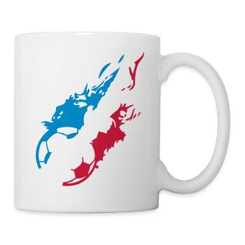 France football supporter team rooster flame - Mug - white - Right
