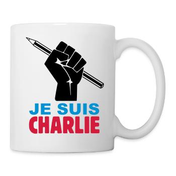 je suis charlie - Mug blanc - blanc - Droite