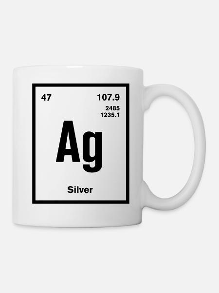 Silver Element im Periodensystem - Tasse - Weiß