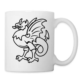 fantasy creature griffin drawing Bornholm - Mug - white - Right