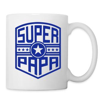 Super Papa (Wappen) - Tasse - Weiß - Rechts