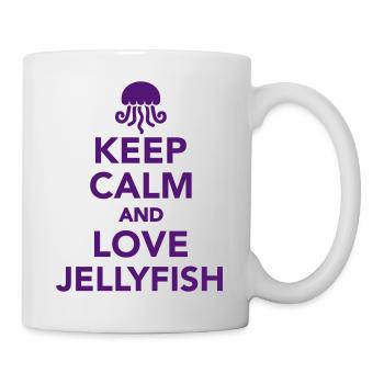 Keep calm and love jellyfish - Mug blanc - blanc - Droite