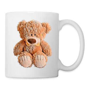 Niedlicher Teddybär - Tasse - Weiß - Rechts