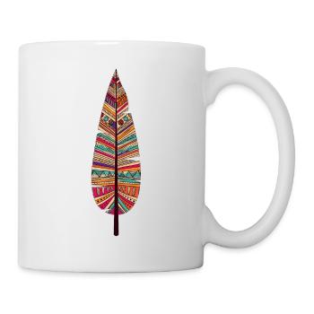 Feder Feather Indie Indian - Tasse - Weiß - Rechts